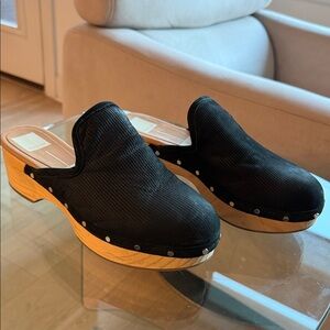 Dolce Vita Black and Tan Mules